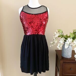 Pretty Secrets Black Red Sequin Nightie